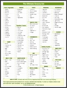 printable list