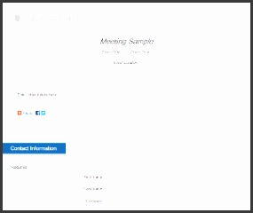 Sample meeting registration form