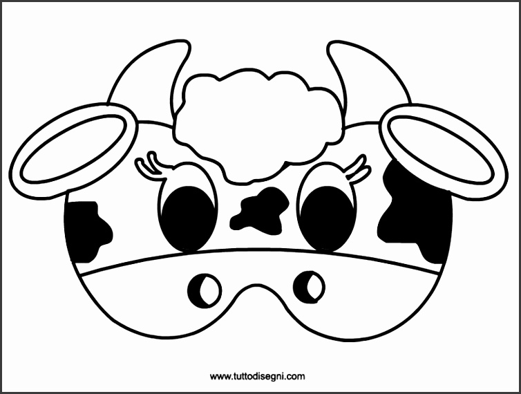 Mucca maschera di carnevale da colorare · Masks KidsEye MasksKid Crafts TemplatesSleepTeatroHand