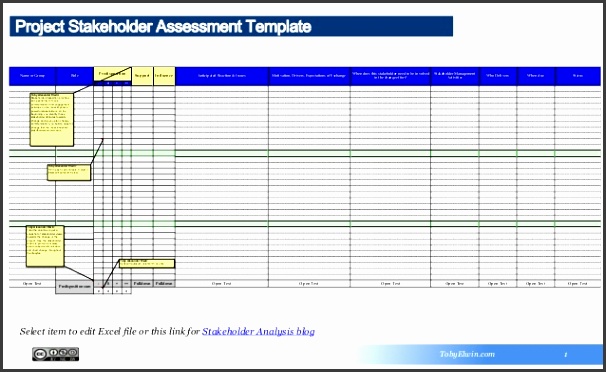 Y Project Stakeholder Assessment Template 0 Open Text 0