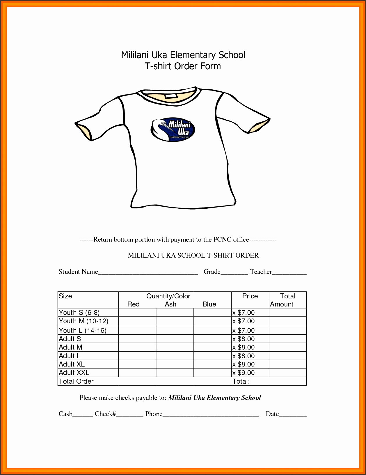 t shirt order form template t shirt order