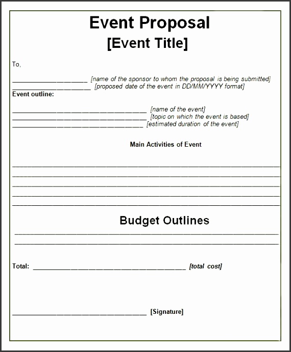 Best Event Proposal Template Ideas Event