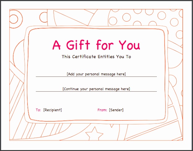 Gift Voucher Template DOC