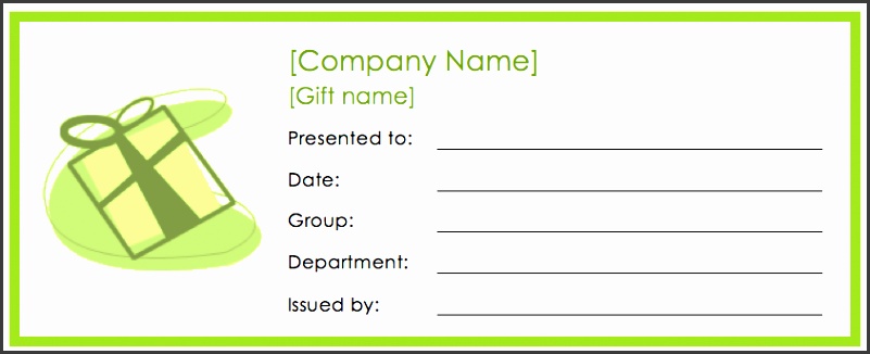 Gift Coupon Template
