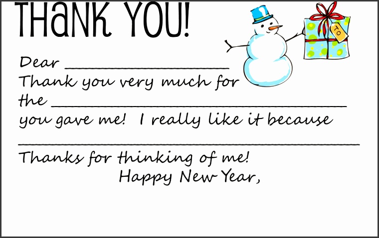 Holiday Thank You Note Template