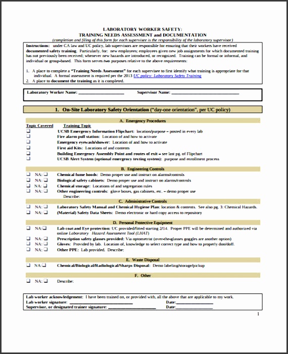 manual training needs assessment form