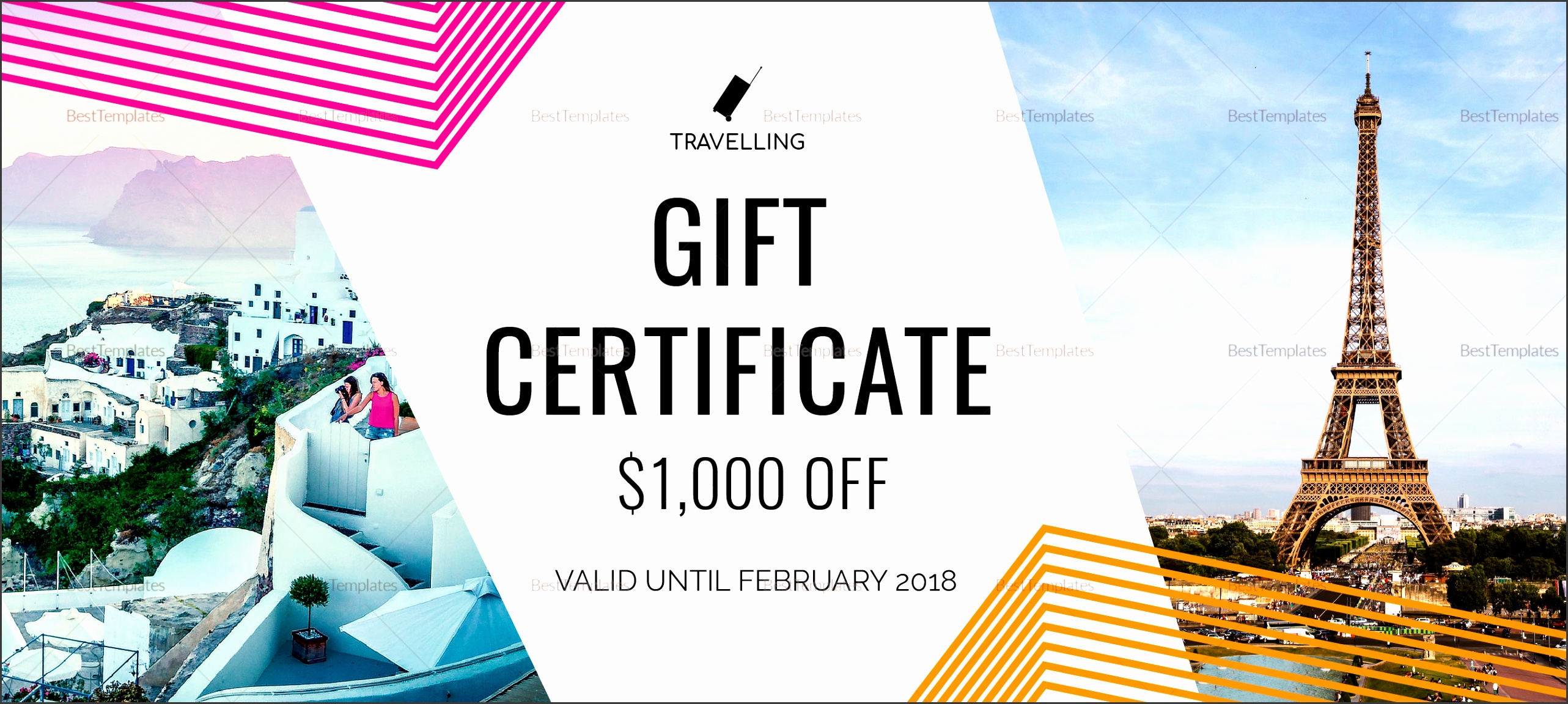 Travel Gift Certificate Template Travel Gift Certificate Template
