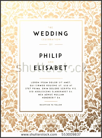 Vintage Wedding Invitation template Modern design Wedding Invitation design with damask background Tradition