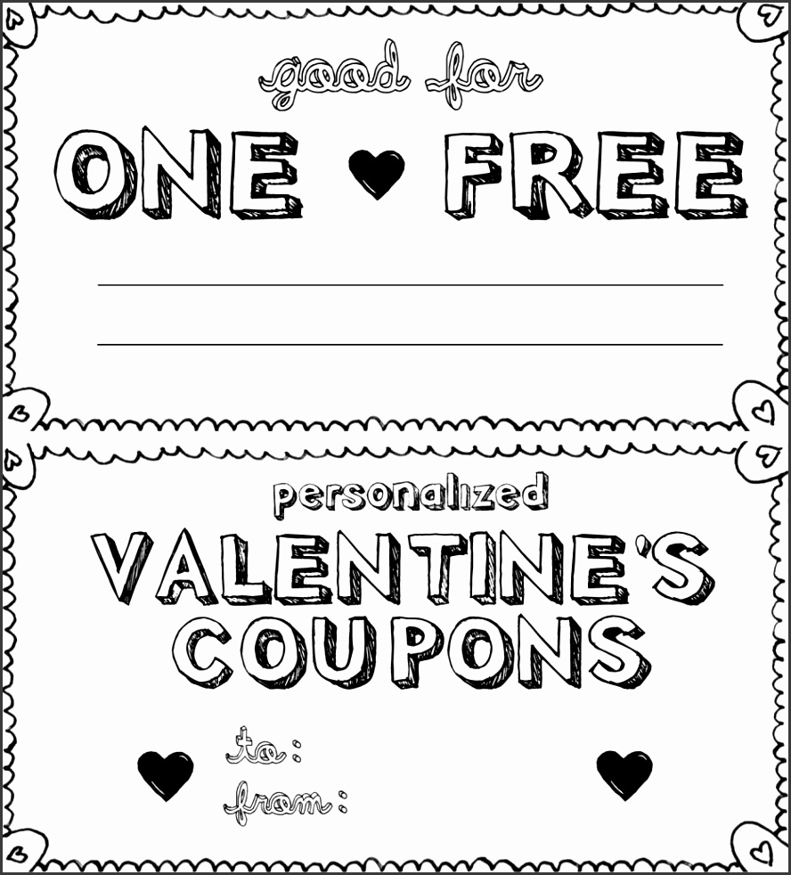 Pretty Valentines Coupon Book s Valentine Coupon Book