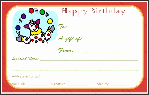 Fun Voucher Template Fun Day Birthday Gift Certificate Template Gift Certificates