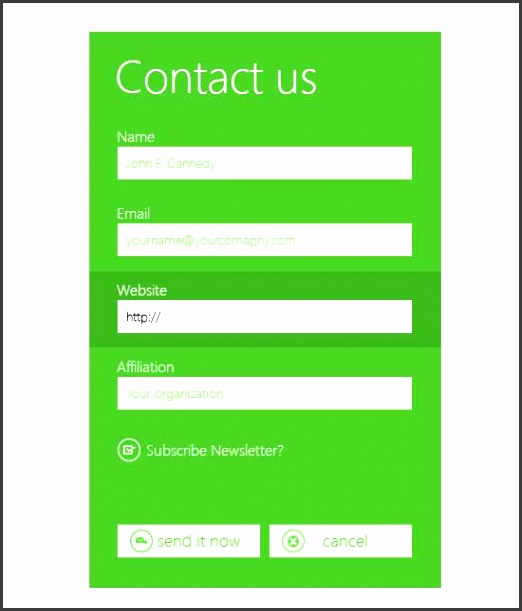 Free Metro UI Style PSD Contact Form