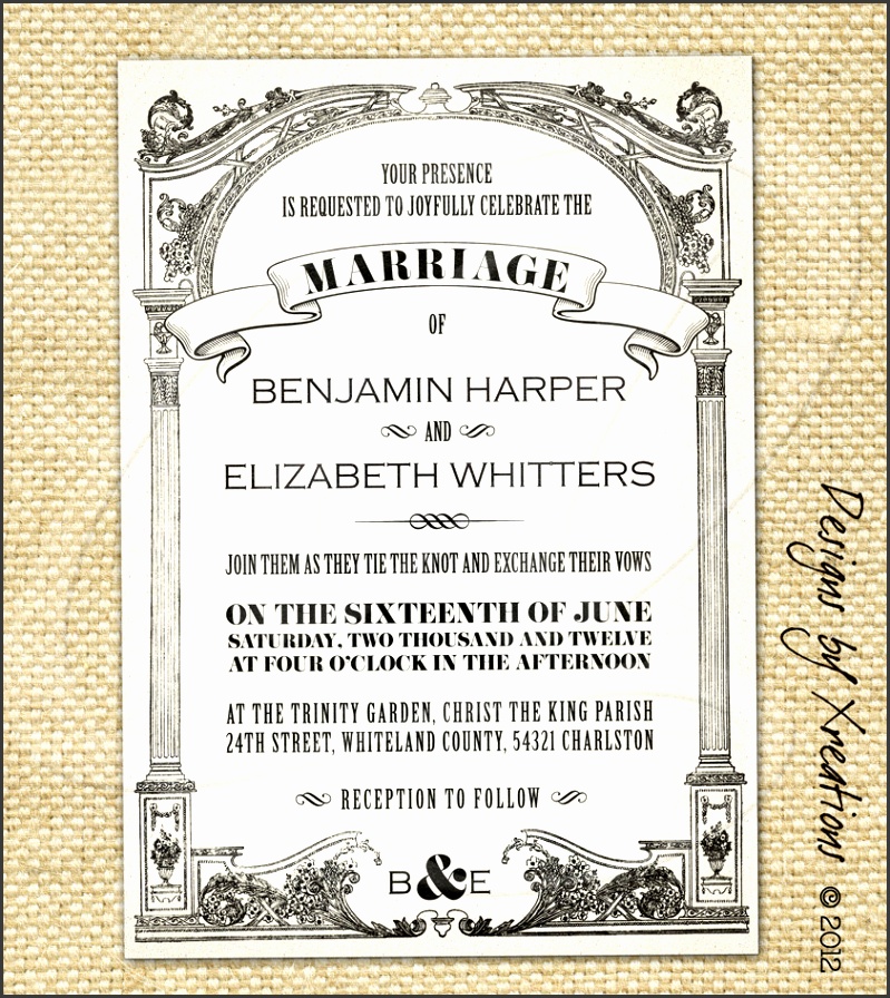 Vintage Wedding Invitations Vintage wedding invitation templates free wedding invitation samples by mail