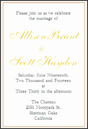 WEDDING INV 1 Elegance Size 4 7 8" x 6 7 8"