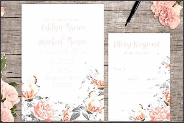 Wedding Invitations Free Template Free Wedding Invitations Printable Rosa Romance Free Floral Templates