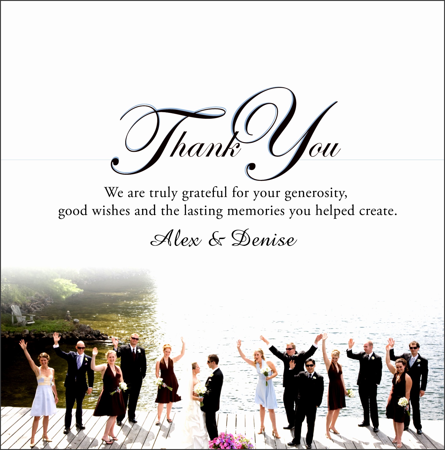 thank you card photography effect sample wedding thank you cards
