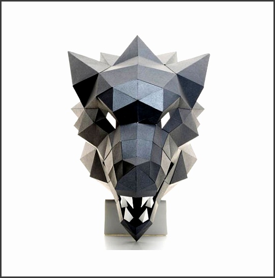 WOLF MASK Printable template DIY