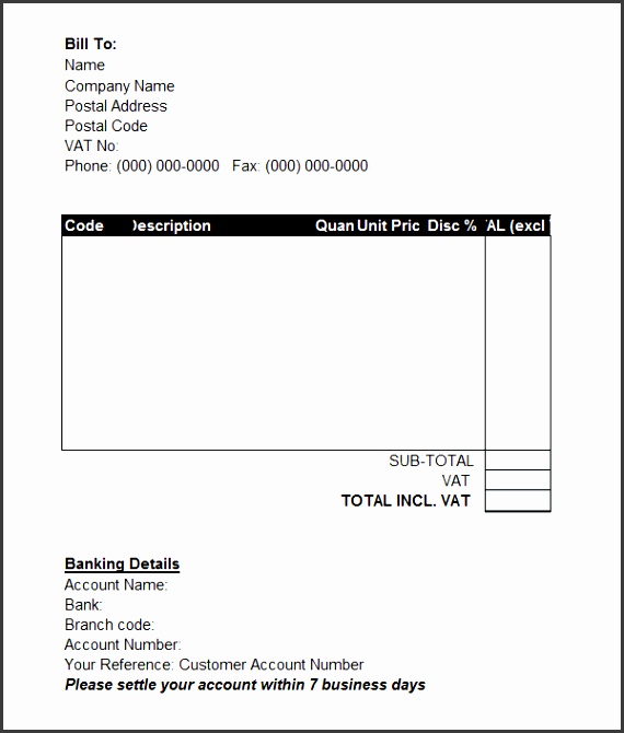 Free Invoice Templates For Word Excel Open fice