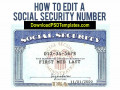 Social Security Card Template Photoshop