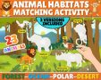 Animal Habitats Matching Worksheets – Printable matching activity animal habitats worksheets for grade 1, 2