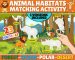 Animal Habitats Matching Worksheets – Printable matching activity animal habitats worksheets for grade 1, 2