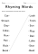 Rhyming Words Matching For Kindergarten – Rhyme time: fun matching rhyming words for kindergarten worksheets pdf