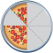Basic Fractions With Pizza Slices Coloring – Full color pizza fractions printable by hue cameras