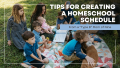 Homeschool Daily Schedule For Multiple Ages – Family's homeschool daily schedule in red and blue
