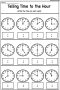Telling Time To The Hour And Half Hour Worksheets – Free telling time to the half hour worksheets